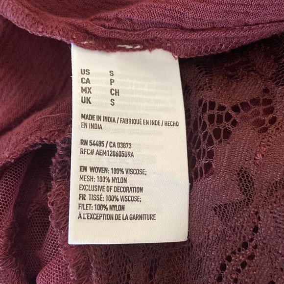 aeo embroidered mesh bell sleeve top - Picture 9 of 10